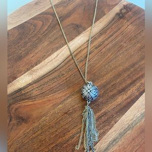 Lucky Brand Boho Gold and Silver Toned Circular Pendant Necklace